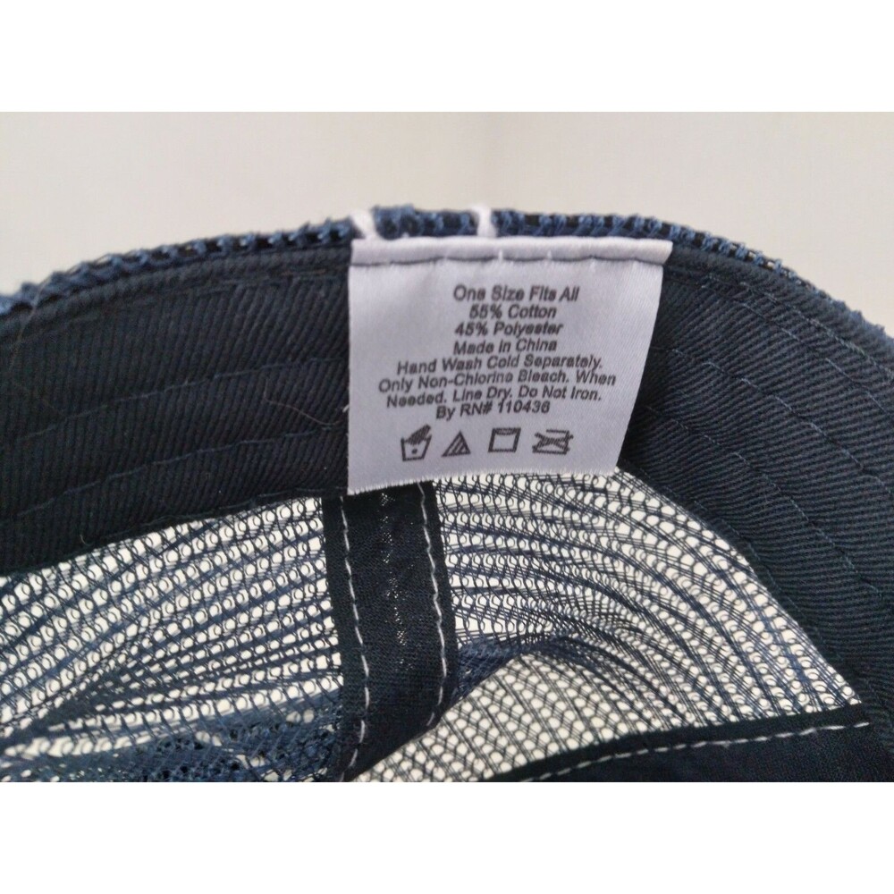Hard Rock New York Couture Distressed  Purple Blue Mesh Trucker Hat - Picture 7 of 8